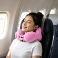 thumbnail image 6 of Press - to - Inflate Inflatable U - Shaped Neck Pillow, Portable Waterproof Travel Support Cushion, Firm Breathable Cozy PVC Material for Travel Office Rest,Pink, 6 of 6