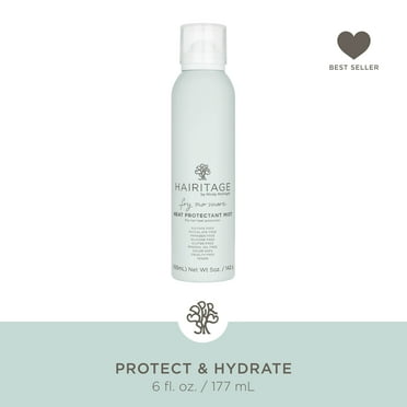 Hairitage Heat Protectant Spray for Re-Heat Styling on Dry Hair   Absorbs Oil, 5oz