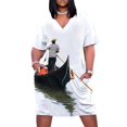 thumbnail image 1 of Gondolier-Vestido largo holgado con bolsillos para mujer vestido de verano, 1 of 6