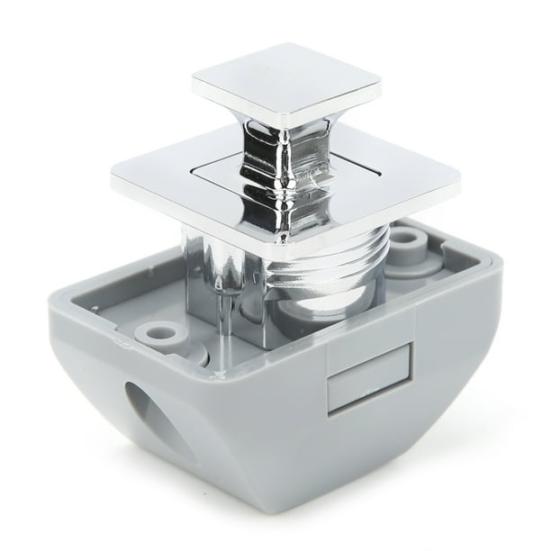 Cerradura De Botón Para RV Y Barcos - Aleación De Zinc, Sin Llave, Para Paneles De 14-16 Mm, Color Cromo