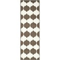 thumbnail image 3 of SAFAVIEH Dhurries Warren Geometric Area Rug, Brown/Ivory, 5' x 8', 3 of 10