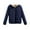 Navy, variant on Jinhomg Fleece Lined Coat for Women Fall Winter Thermal Long Sleeve Full-Zip Puffer Jacket Plus Size Casual Solid Color Outerwear with Pockets Hot Pink L