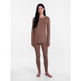 thumbnail image 2 of ClimateRight by Cuddl Duds Women’s Mild Essential Base Layer Livaeco Jersey Long Sleeve Crewneck Thermal Top, Sizes XS-4X, 2 of 5