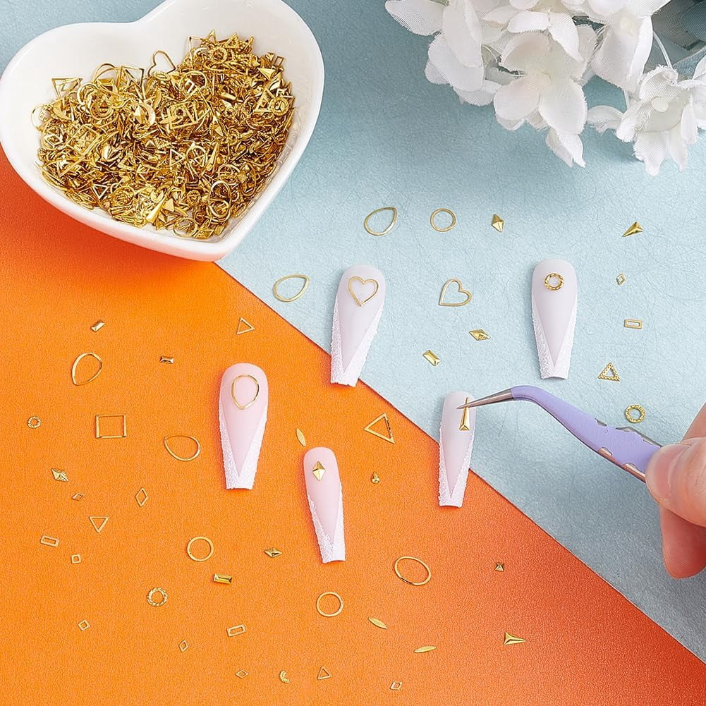 Craftdady 40pcs Stainless Steel Hollow Pendant Connectors - Assorted Geometric Shapes For DIY Jewelry Making