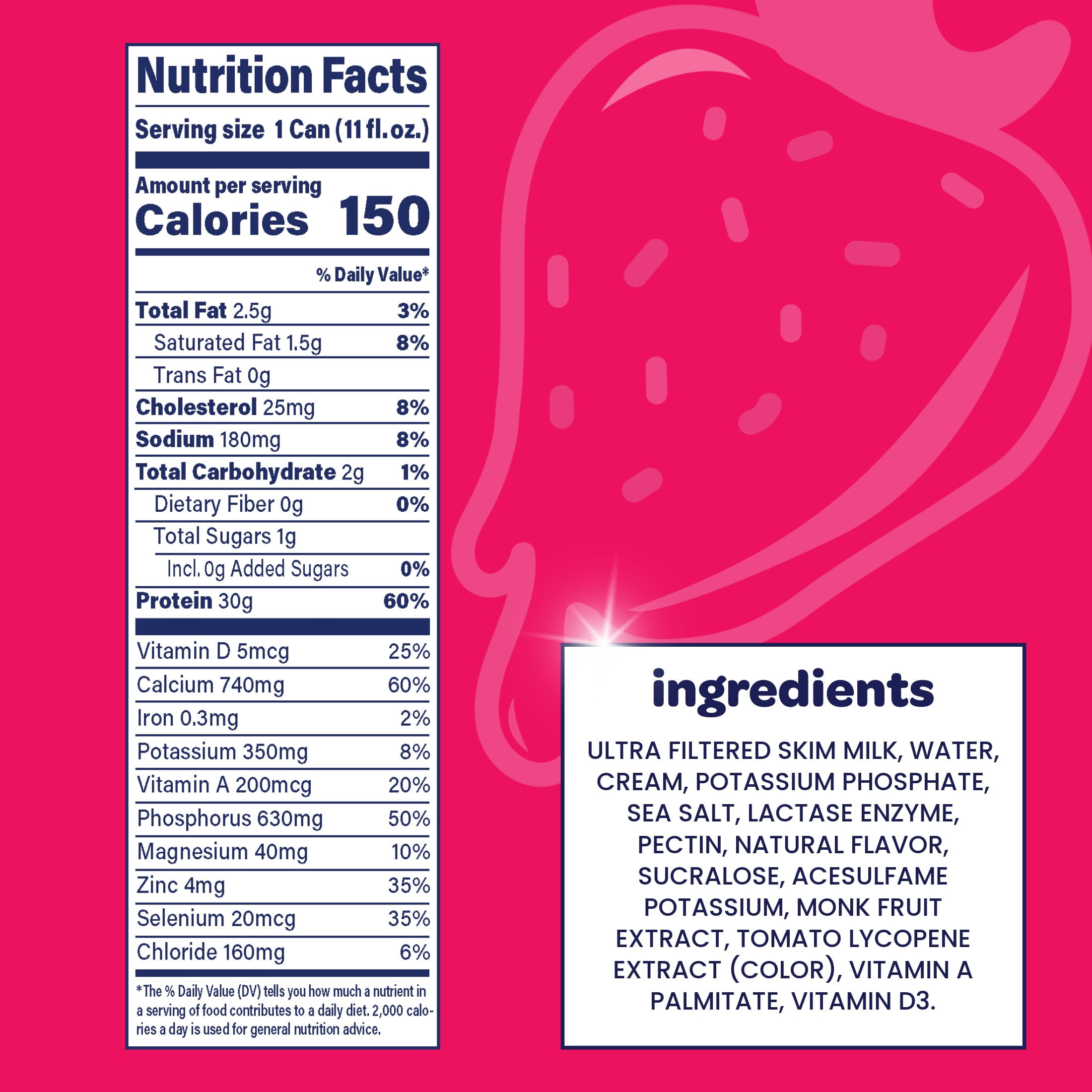Nurri Ultra-Filtered Milkshake, 30g of Protein, Strawberry, 11 fl oz Can