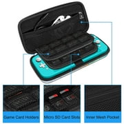 Fintie Carry Case for Nintendo Switch Lite 2019 - [Shockproof] Hard Shell Protective Cover Travel Bag with 15 Game Card / 2 Micro SD Card Slots, Inner Pocket for Switch Lite Console, Emerald Marble