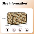thumbnail image 5 of Kdxio Cute Squirrel with Green Leaves Print Toaster Cover Bread Machine Cover Fits for Most Standard 2 Slice Toasters,Keep Toaster Free From Dust And Fingerprint Oven Dustproof Cover, 5 of 7