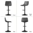 thumbnail image 2 of Fijinhom Modern Adjustable Bar Stools Set of 4, Swivel PU Leather Counter Height Chairs with Back for Kitchen Island,Dark Gray, 2 of 8
