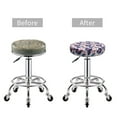 thumbnail image 3 of Kdxio record rock music Skull Print Stool Covers Round,Stretch Round Bar Stool Covers Washable Bar Stool Cushion Slipcover for 12-15 Inch Chair, 3 of 5