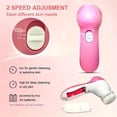 thumbnail image 5 of Facial Cleansing Brush,Adjustable 7-In-1 Electric Face Scrubber for Removing Blackheads,Face Brushes for Deep Cleansing,Rotating Facial Exfoliator Tool with 7 Brush Heads,2 Speeds,Green, 5 of 7