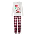 thumbnail image 2 of Votuleazi Christmas Family Pajamas Matching Set Elk Print Long Sleeve Tops and Plaid Pants Sleepwear, 2 of 8