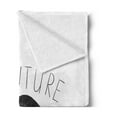 thumbnail image 2 of Adventure Soft Flannel Fleece Blanket, Black Silhouette of a Wild Bear Zoo Animal Nature Passion Hipster Design, Cozy Plush for Indoor and Outdoor Use, 60" x 80", Charcoal Grey White, by Ambesonne, 2 of 5