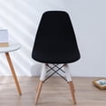 thumbnail image 3 of Funda elástica para asiento de silla Macarena cubierta de asiento negro, 3 of 8