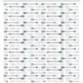 thumbnail image 2 of Teal Shower Curtain, Retro Arrow Pattern in Horizontal Line Heading to Opposite Directions Art Print, Cloth Fabric Bathroom Decor Set with Hooks, 84" Extra Long, Grey Teal, 2 of 4