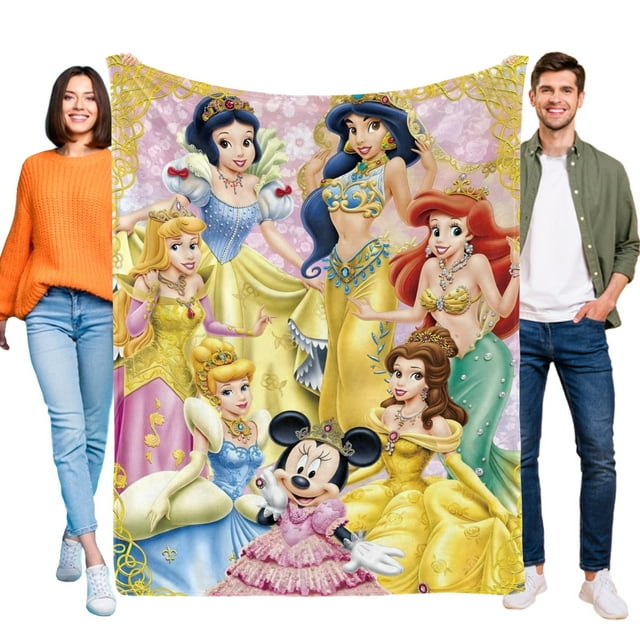 Princesas Disney anti-pilling, suave, ligera, esponjosa y acogedora de lujo para hogar y cocina – Perfecta para niños y adultos,120X180cm