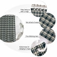 thumbnail image 6 of Green Beige Buffalo Plaid Waterproof Fabric Shower Curtain,Farmhouse Checkered Waterproof Fabric Shower Curtain for Bathroom Curtains Bathtubs Hotel Shower Curtains with 12 Hooks Small 36x72in, 6 of 8