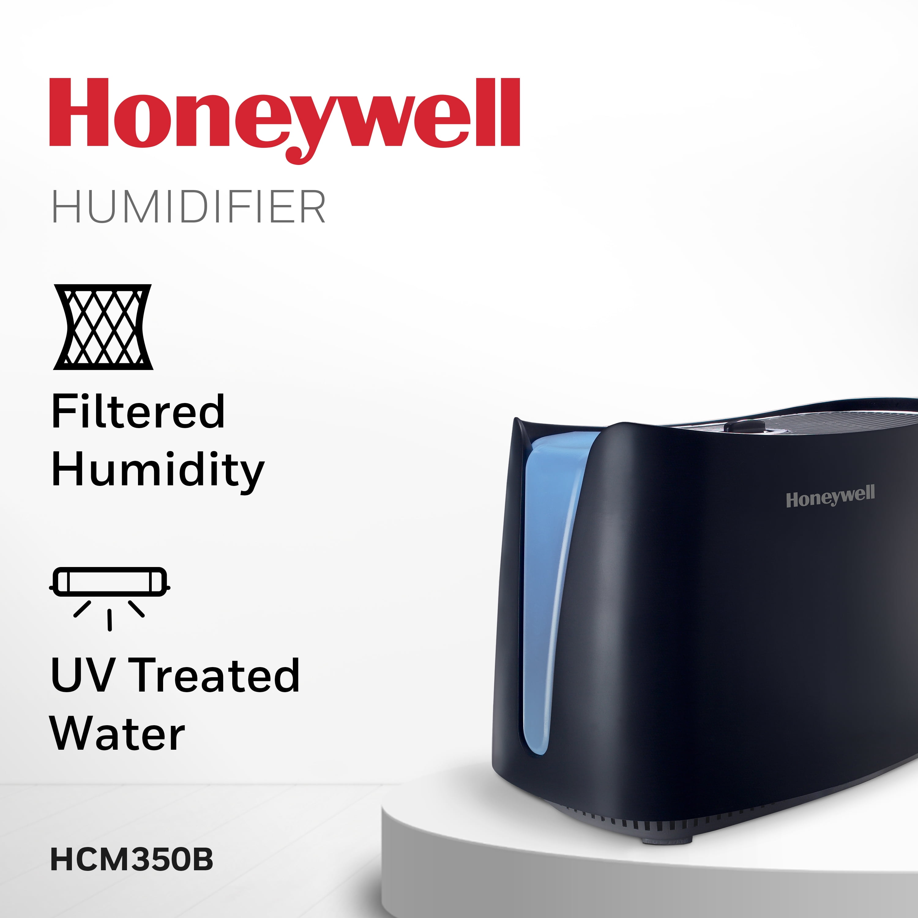 Honeywell Cool Moisture 1.1 gal Humidifier, Black, HCM350B