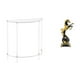 thumbnail image 1 of Mesita de noche de acrílico,Mesa auxiliar de acrílico transparente Mesa auxiliar transparente en capas,Mesa pequeña de acrílico,mesita de noche pequeña,compacta,Figura de, 1 of 8