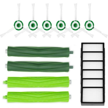 Replacement Filter and Brush Kit for iRobots Roomba i7 i7 /i7 Plus E5 E6 E7 Robotic Vacuum Cleaner Accessories -  (6 Filters 6Side Brushes 2 Set Bristle Brush)