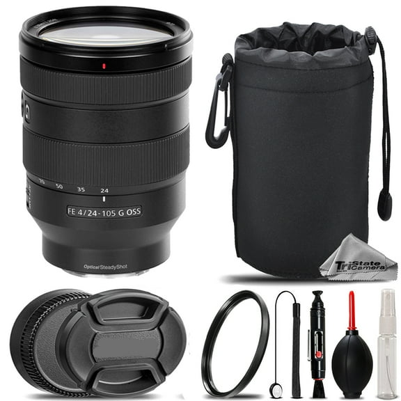 Sony FE 24-105mm f/4 G OSS Lens  UV Filter    Hood   Lens Pouch- Basic Kit (International Version)