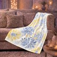 thumbnail image 6 of Blue Yellow Chrysanthemum Floral Autumn Living Room, Cozy Friendship Quote Scene, Warm Flannel Blanket for Living Room and Reading Nook, Art Lovers Thanksgiving Gift, Artistic Home Decor, 6 of 9