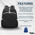 thumbnail image 2 of Lightweight Travel Packable Backpacks Set of 6, Bulk Pack - Perfect for School, Camping, Outdoor Sports - Black, 2 of 5