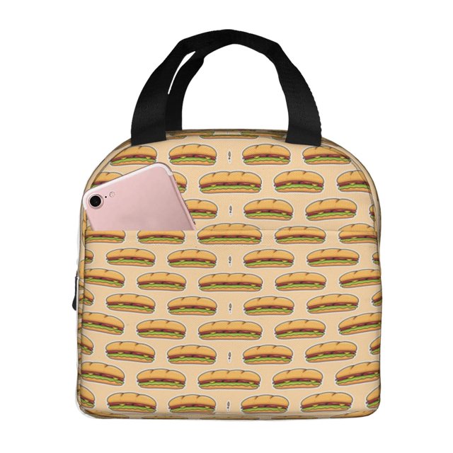 Disketp Submarine Sub Sandwich for Insulated Lunch Bag for Women and Men, Perfect for Work, Hiking, Picnic