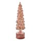 thumbnail image 1 of Rotating Light-Up Glass Christmas Tree Ornament with Slow Spin and Warm LED Glow for Holiday Table Decor, 1 of 1