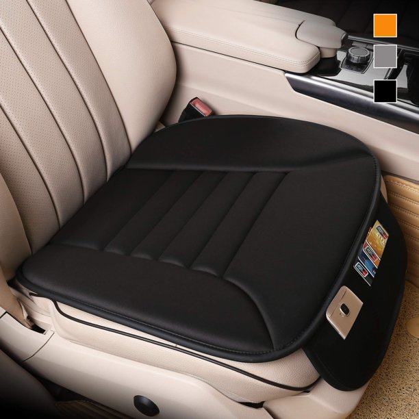Lofty Aim Premium Car Seat Cushion, Driver Seat Cushion with Comfort Memory Foam & Non-Slip Rubber Bottom, Car Seat Pad Works with 95% of Vehicles and Office Chair or Home (Black)