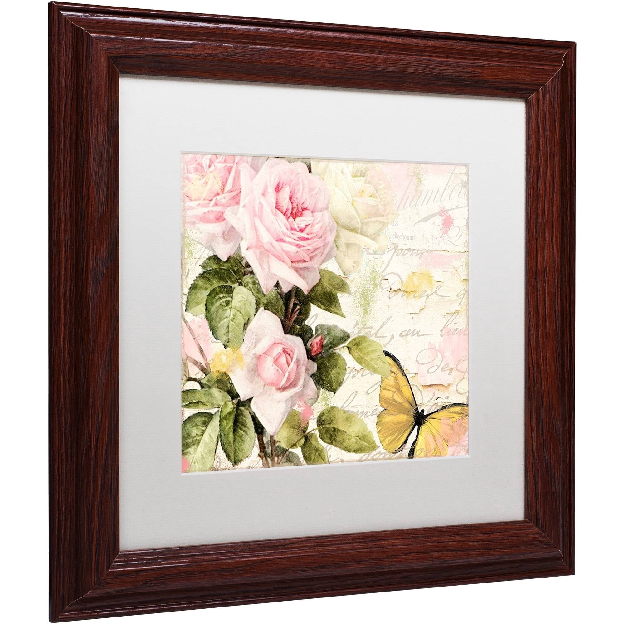 Trademark Fine Art "Florabella II" Canvas Art by Color Bakery White Matte, Wood Frame