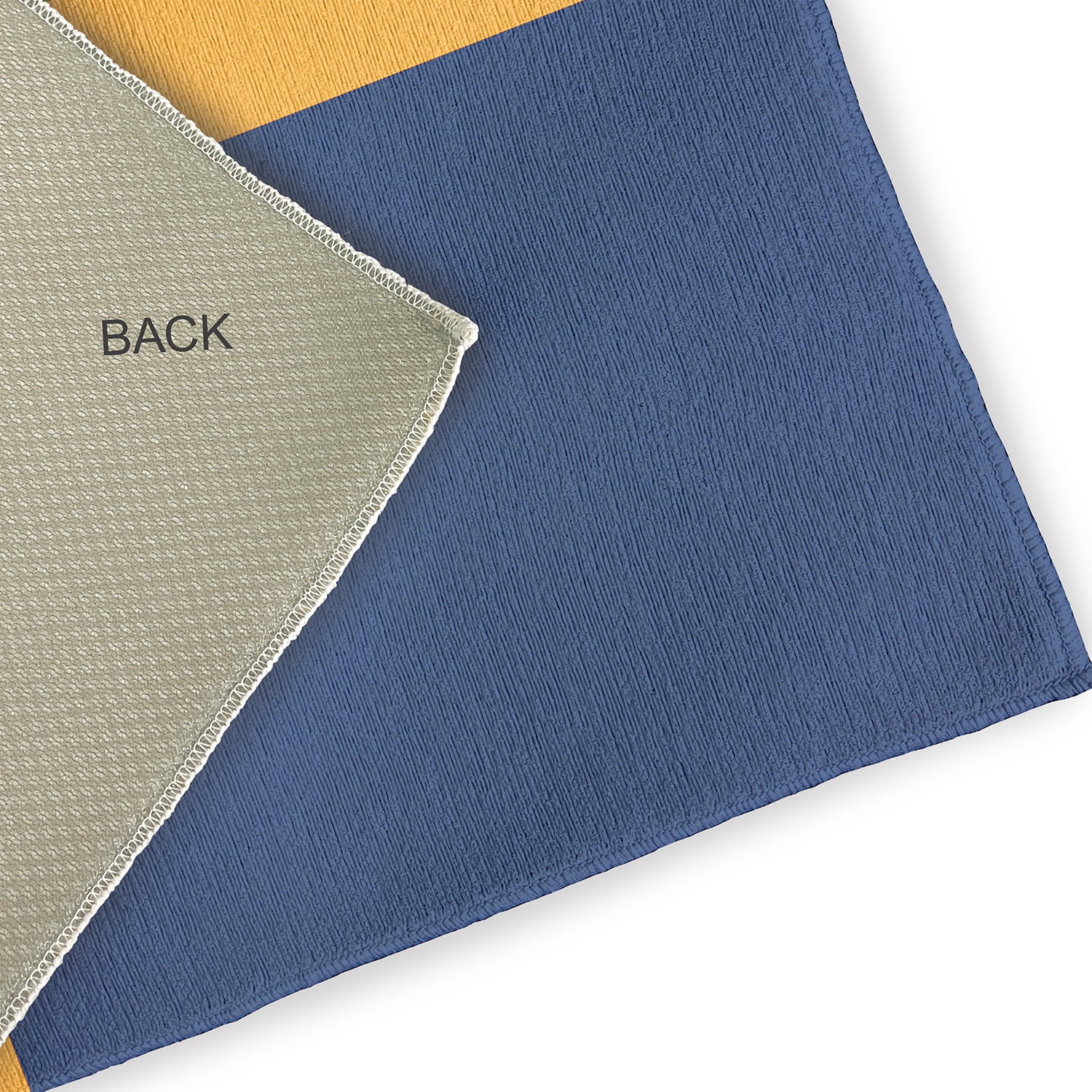 5' x 7' Simply Daisy Bold Blocks Modern & Contemporary Chenille Area Rug, Nautical Navy