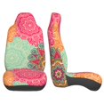 thumbnail image 2 of LAKIMCT Retro Floral Pattern Car Seat Covers Vehicle Front Seat Covers Universal Fit Seat Protector, 2 of 9