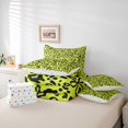 thumbnail image 6 of jejeloiu Cartoon Leopard Pattern 7-Piece Bedding Comforter Set,Wild Cheetah Animal King Bedding Sets,Black Yellow Bed Sheets For Girl Kids,Luxury Bedroom Decor Reversible, 6 of 8