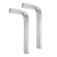 thumbnail image 1 of 2pcs Hex Key Wrench 17mm L-Shape Hexagon Metric Wrenches Silver, 1 of 7