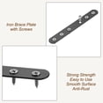 thumbnail image 4 of Uxcell 20 Pcs Placas de Soporte Rectas Planas, 55mm x 5mm Placa de Refuerzo de Hierro con Tornillos Placas de Soporte Rectas Planas Placas de Reparación Fijación Unión para Muebles de Madera, Negro, 4 of 6