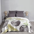 thumbnail image 4 of XMXT Flannel Throw Blanket for Couch, Warm Coconut Fruit Leaf Print Bed Sofa Decor Blankets for Home Bedroom, 80 x 60 inches, 4 of 8