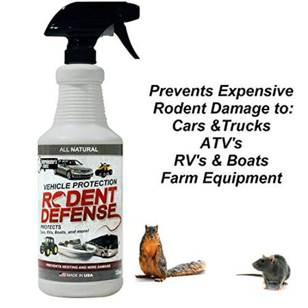Vehicle Protection by Exterminators Choice-Mice & Rodent Repellent Vehicle Wiring|Protects Engine Wiring|Prevents Nesting/Chewing-All Natural-for Rats,Squirrels,