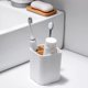 thumbnail image 3 of Portacepillos de dientes de bambú para baños, 3 ranuras para cepillos de dientes y pasta de dientes, organizador de mostrador de baño para cepillos de dientes eléctricos, hilo dental, maquinillas de, 3 of 8