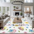thumbnail image 3 of 5x8 Area Rugs for Living Room, Easter Non Slip Area Rugs for Kitchen Bedroom Entryway, Spring Watercolor Bunny Eggs Daisy Flowers Washable Carpet Runner Rug Floor Mats for Bedroom Home Decor, 3 of 8