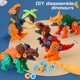 thumbnail image 2 of Kids DIY Dinosaur Assembly Scrunch Exercise Self-Help Set Removable Braille Puppet ToyTriceratopsNosize Gao Jinjia unisex, 2 of 2