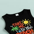 thumbnail image 4 of Boys Sets Letter Crew Neck Sleeveless Vest Tree Shorts, 4 of 6
