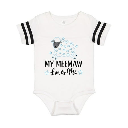 

Inktastic My Meemaw Loves Me Lamb Gift Baby Boy or Baby Girl Bodysuit