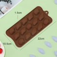 thumbnail image 2 of Molde de chocolate de silicona de 15 cavidades, 4 paquetes de moldes de gelatina de chocolate con forma de concha de almeja de silicona antiadherente de calidad alimentaria brillar Electrónica, 2 of 5