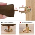 thumbnail image 4 of Unique Bargains Wood Furniture Legs Replacement Feet for Furniture DIY, 4Pcs Walnut Color 3.1 Inch, 4 of 8