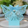 thumbnail image 3 of 50Pcs Wedding Laser Hollow Chocolate Wedding Candy Box Pearlescent Paper Butterfly Paper Box, 3 of 6