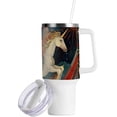 thumbnail image 2 of SKYSONIC Insulated Tumblers with Lids and Straws Handles 40oz Water Bottle Pegasus 2 Travel Mug Reusable Stainless Steel Thermos Vacuum, 2 of 7