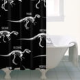 thumbnail image 4 of Skeleton Dinosaurs Labels Shower Curtain 36"x72" ,Bathroom Decorative Shower Curtains Set with 12 Hooks,Modern Waterproof Washable Shower Curtain, 4 of 6