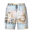 thumbnail image 4 of Lsque Mens Swim Trunks Cute Animals Pattern - Bathing Suit Compression Liner - Beach Swim Shorts Swimwear - (S-3XL) - Stretch Quick Dry -3X-Large, 4 of 9