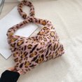 thumbnail image 4 of Animal Pattern Shoulder Underarm Bag Mujer Felpa Bolso con asa superior (2), 4 of 4