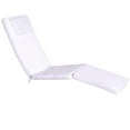 thumbnail image 3 of All Things Cedar TF53-RW Teak Steamer Chair | Foldable Outdoor Chaise Lounge Chair  | Royal White Cushions - 24L x 70W x 37H, 3 of 4